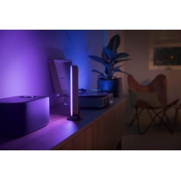 Philips - Pagarinātāja komplekts LED RGB Aptumšojama galda lampa Hue PLAY LED/6W/230V melna
