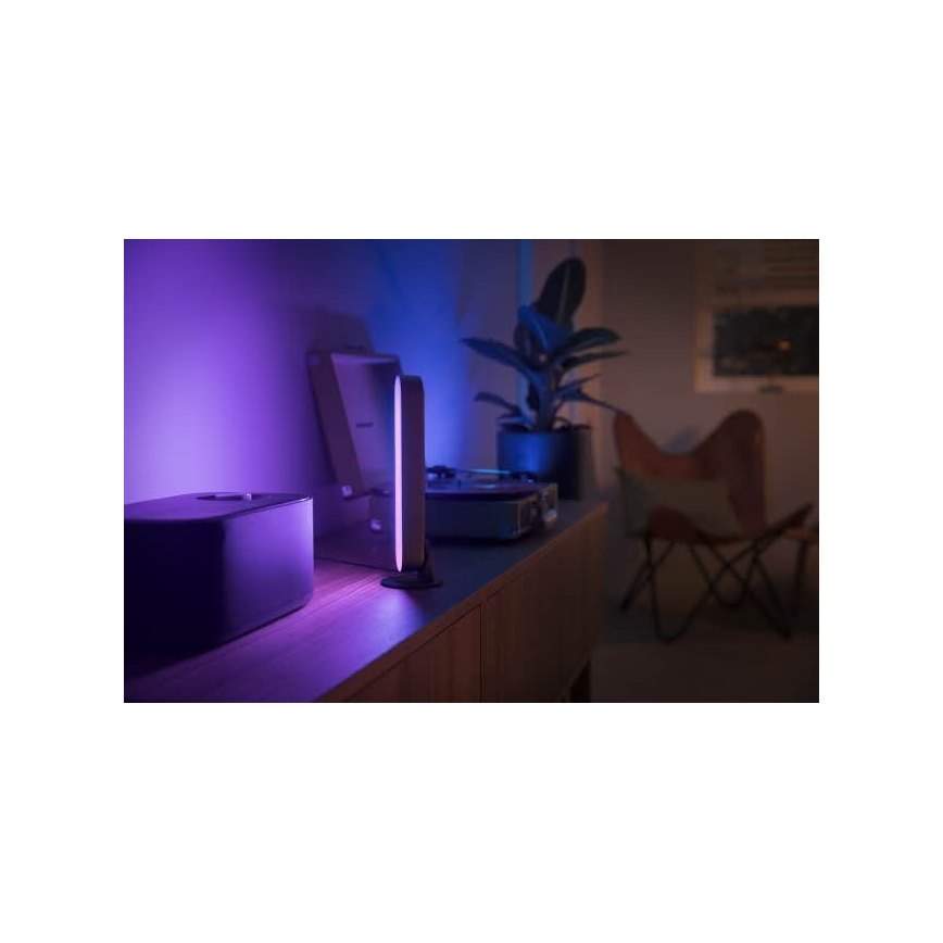 Philips - Pagarinātāja komplekts LED RGB Aptumšojama galda lampa Hue PLAY LED/6W/230V melna