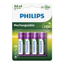 Philips R6B4A210/10 - 4 gab Uzlādējama baterija AA MULTILIFE NiMH/1,2V/2100 mAh