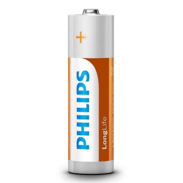 Philips R6L4B/10 - 4 gab  Cinka hlorīda baterija AA LONGLIFE 1,5V 900mAh