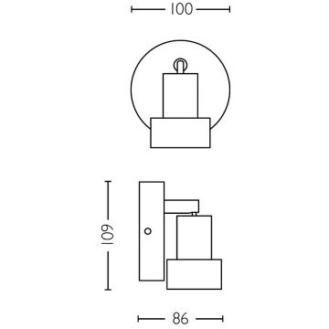 Philips - Starmetis CONDUIT 1xGU10/5W/230V melna/misiņš