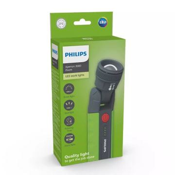 Philips X30ZOOMX1 - LED Aptumšojams uzlādējms lukturis XPERION LED/6W/3,7V 1000 lm 2500 mAh IP54