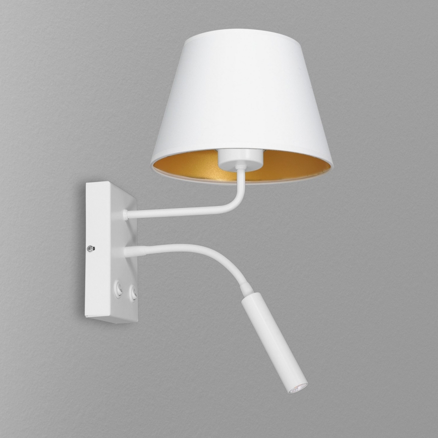 Pielāgojama lampa ARDEN 1xE27/60W+1xG9/8W/230V balta/zelta