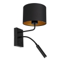 Pielāgojama lampa ARDEN 1xE27/60W/230V + 1xG9/8W melna/zelta