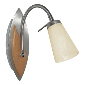 Prezent 12052 - Sienas lampa RAFAEL 1xG9/40W/230V gumijkoks