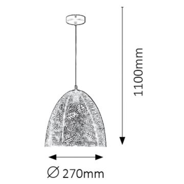 Rabalux 2277 - Lustra ar auklu MANORCA 1xE27/40W/230V