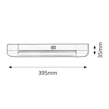 Rabalux - LED Virtuves zem skapīša lampa BAND LIGHT 1xG13/10W/230V 39,5 cm sudraba