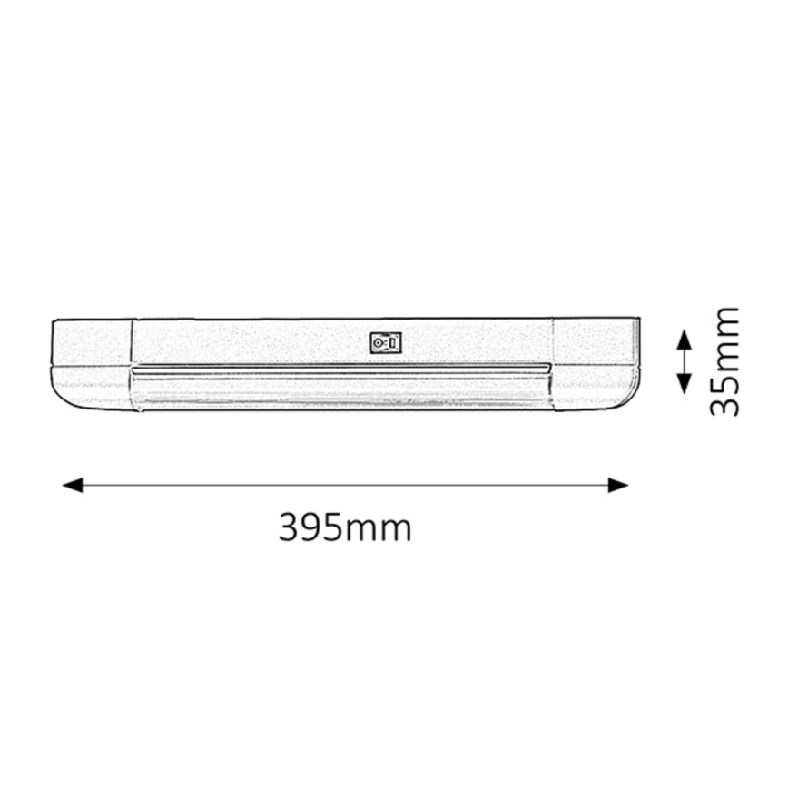 Rabalux - LED Virtuves zem skapīša lampa BAND LIGHT 1xG13/10W/230V 39,5 cm sudraba