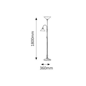 Rabalux - Grīdas stāvlampa 2xE27/60W/230V