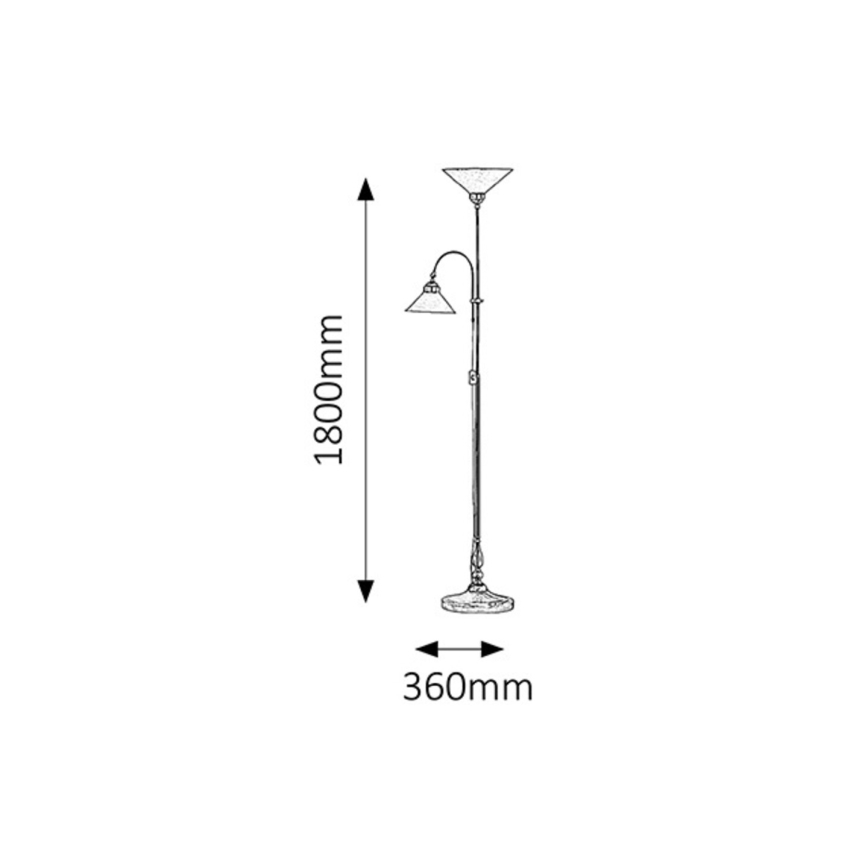 Rabalux - Grīdas stāvlampa 2xE27/60W/230V