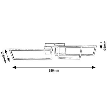 Rabalux - LED Virsapmetuma lustra LED/44W/230V balta