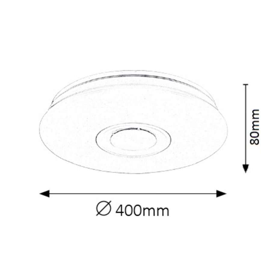 Rabalux - LED RGB Aptumšojama griestu lampa 1xLED RGB/24W/230V + tālvadības pults