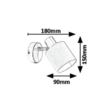 Rabalux 5009 - Lampa NATINA 1xE14/25W/230V