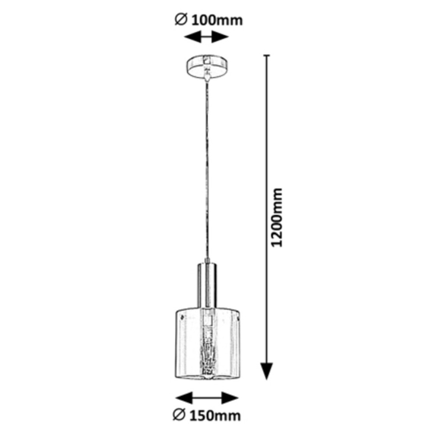 Rabalux - Lustra ar auklu DONATI 1xE27/60W/230V