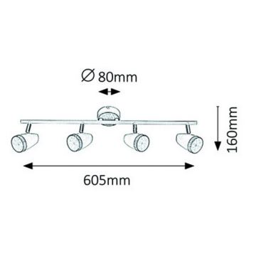 Rabalux - LED lampa 4xLED/4W/230V