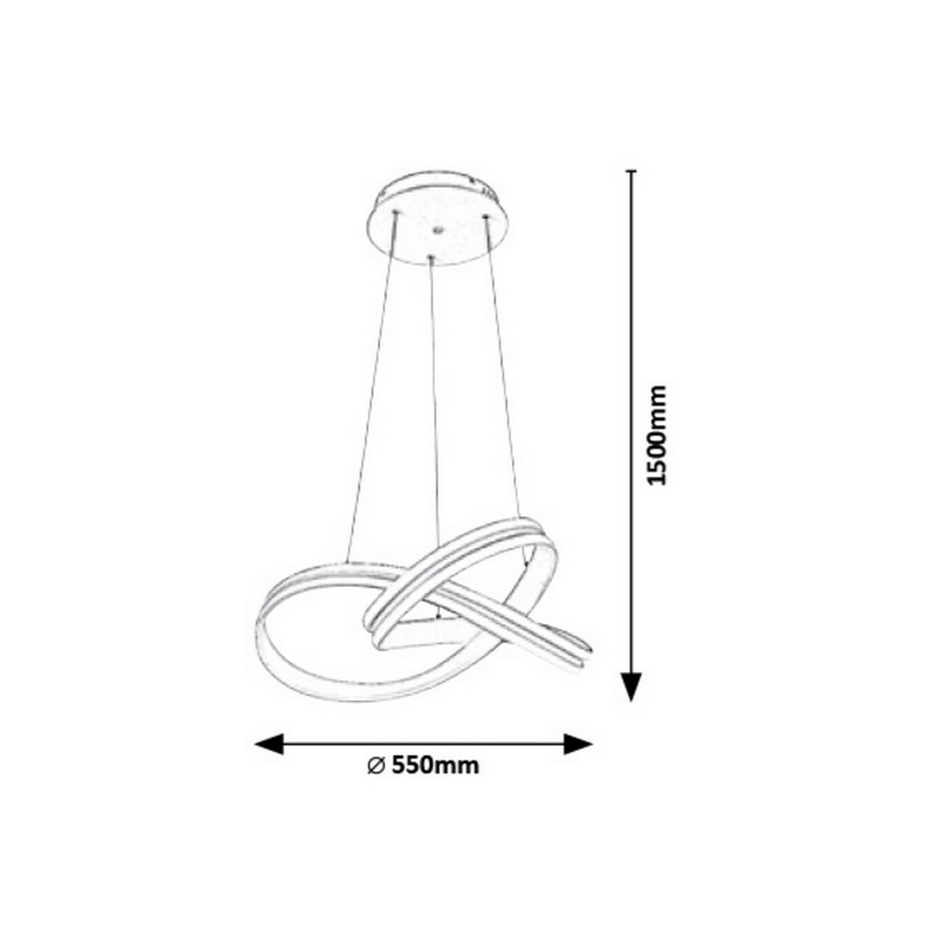 Rabalux - LED lustra ar auklu LED/60W/230V