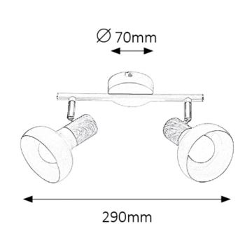 Rabalux - Lampa 2xE14/40W/230V balts