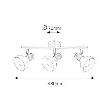 Rabalux - Lampa 3xE14/40W/230V balts