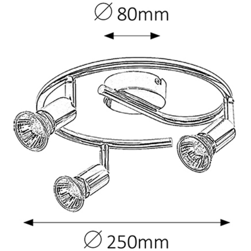 Rabalux - Lampa 3xGU10/50W/230V