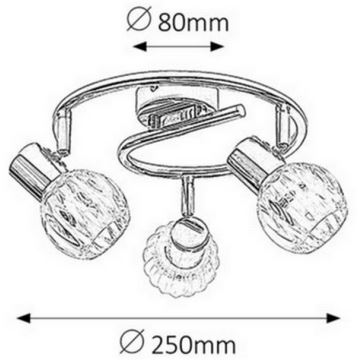 Rabalux 6093 - Lampa LAUREN 3xE14/40W/230V