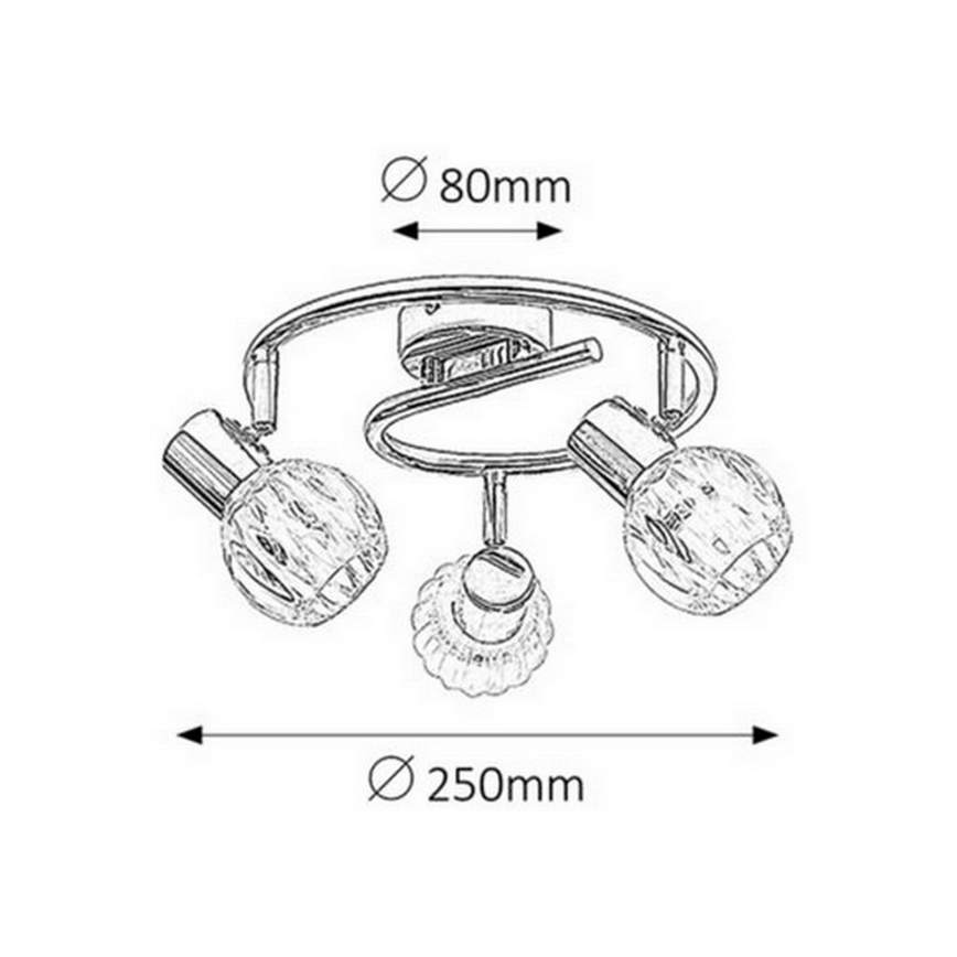 Rabalux 6093 - Lampa LAUREN 3xE14/40W/230V