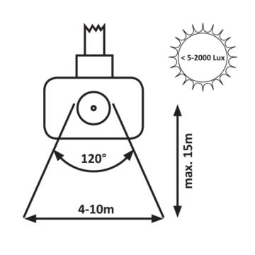 Rabalux - LED Prožektors ar sensoru LED/10W/230V 4000K IP44 melna