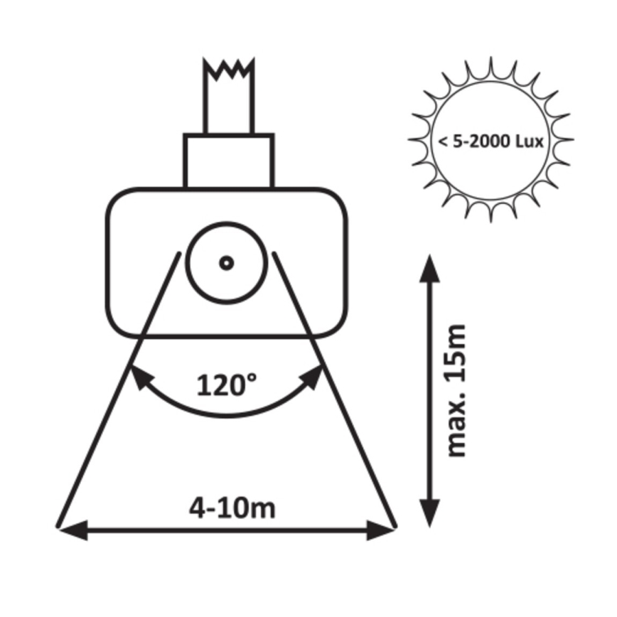 Rabalux - LED Prožektors ar sensoru LED/10W/230V 4000K IP44 melna