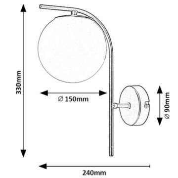 Rabalux - Sienas lampa 1xE27/20W/230V