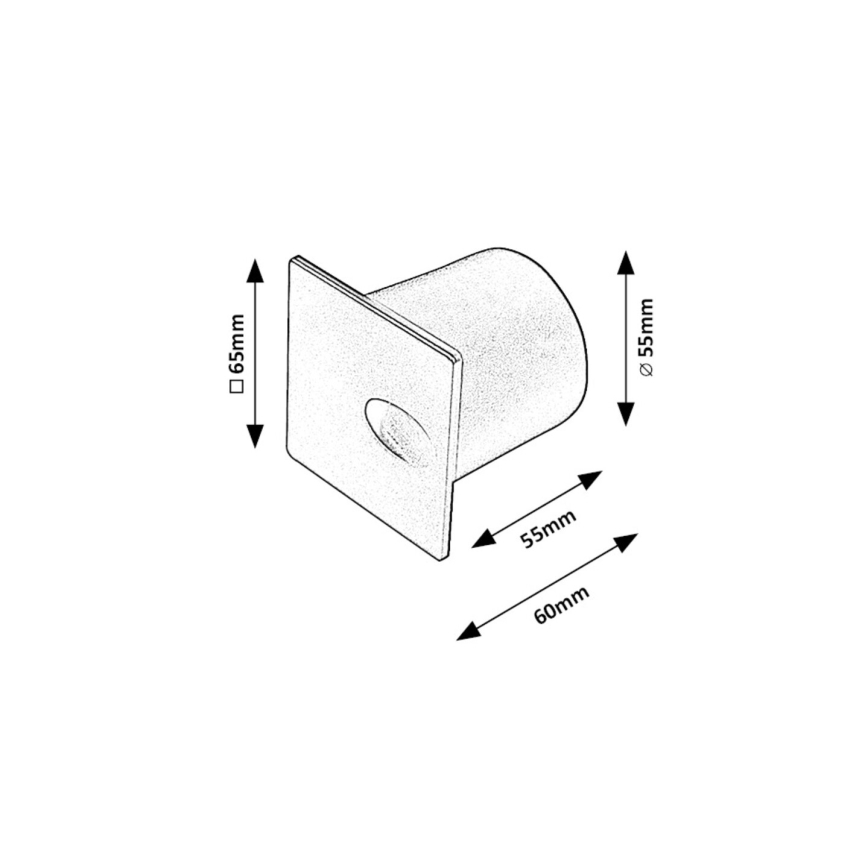 Rabalux - LED Āra kāpņu telpas apgaismojums LED/3W/230V IP54 3000K melna