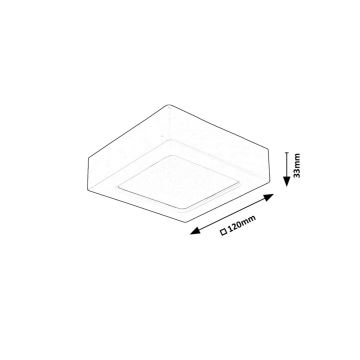 Rabalux - LED Griestu lampa LED/7W/230V 3000K 12x12 cm melna