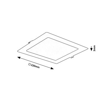 Rabalux - LED Iegremdējama lampa LED/18W/230V 22x22 cm melna