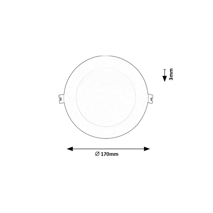 Rabalux - LED Iegremdējama lampa LED/12W/230V d. 17 cm balta