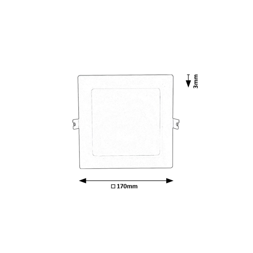 Rabalux - LED Iegremdējama lampa LED/12W/230V 17x17 cm balta