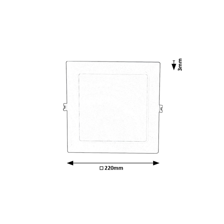 Rabalux - LED Iegremdējama lampa LED/18W/230V 22x22 cm balta