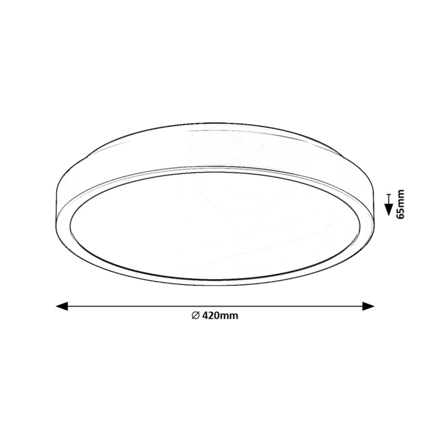 Rabalux - LED Vannas istabas griestu lampa LED/48W/230V IP44 4000K d. 42 cm balta