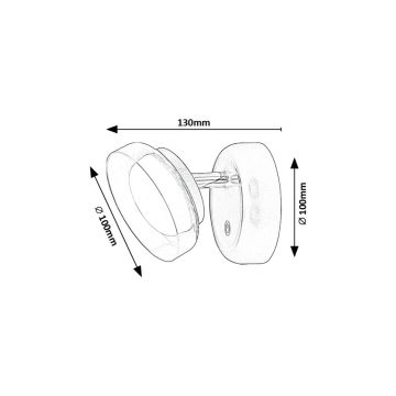 Rabalux - LED Aptumšojama sienas uzlādējama lampa LED/2W/5V 3000K 1800 mAh