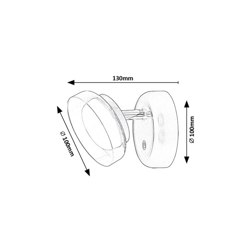 Rabalux - LED Aptumšojama sienas uzlādējama lampa LED/2W/5V 3000K 1800 mAh