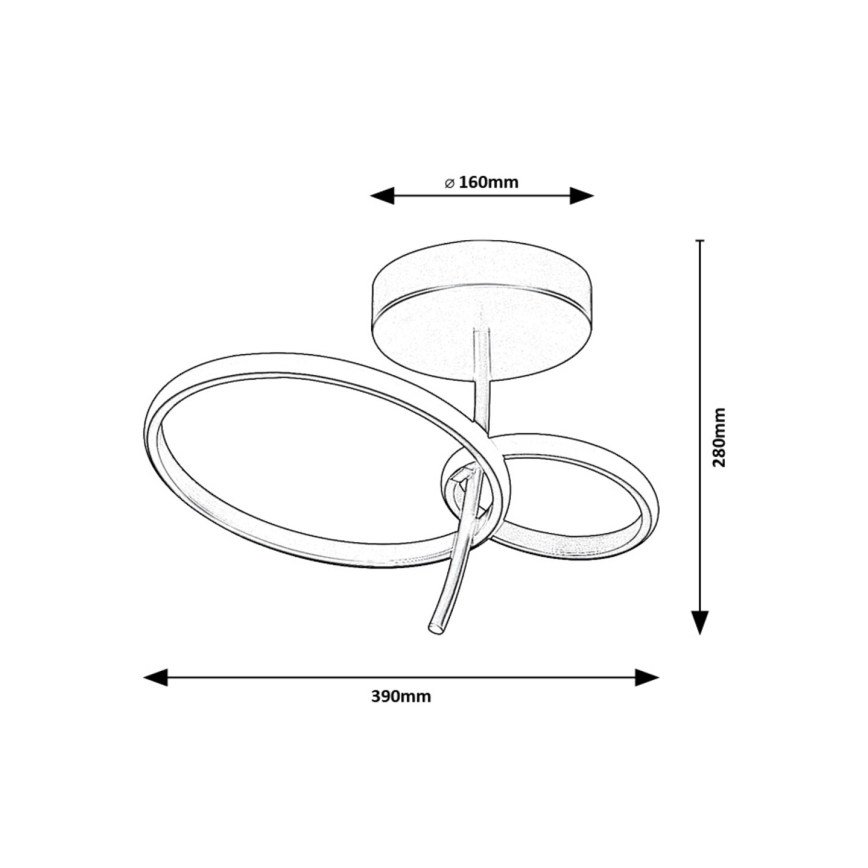 Rabalux - LED Lustra ar stieni LED/24W/230V