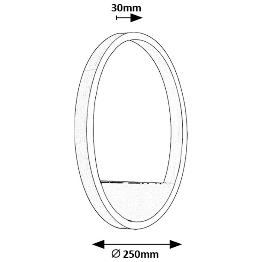 Rabalux - LED Sienas lampa LED/15W/230V matēts hroms