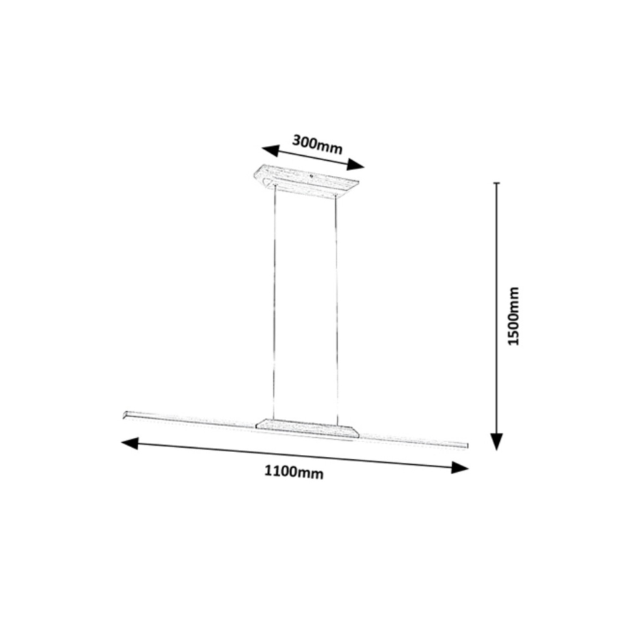 Rabalux - LED Lustra ar auklu LED/26W/230V 4000K dižskābardis