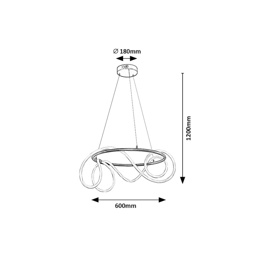 Rabalux - LED Lustra ar auklu LED/54W/230V