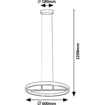 Rabalux - LED Lustra ar auklu LED/42W/230V zelta