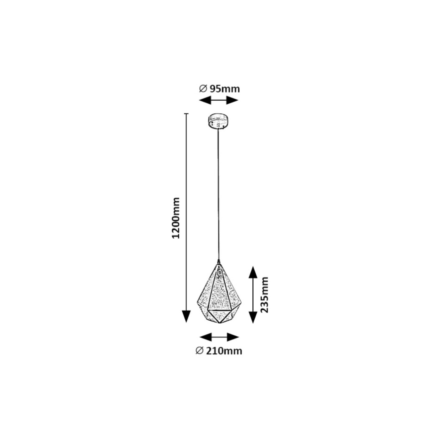 Rabalux - Lustra ar auklu 1xE14/40W/230V zila/zelta