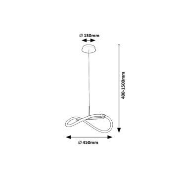 Rabalux - LED Lustra ar auklu LED/15W/230V 4000K