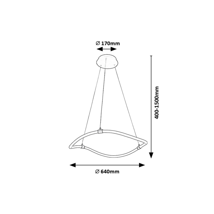 Rabalux - LED Lustra ar auklu LED/34W/230V 4000K