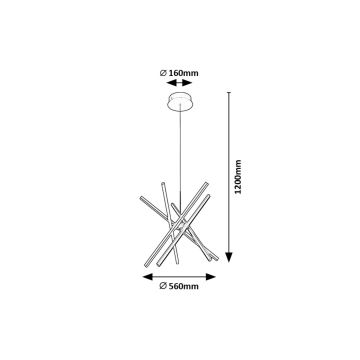 Rabalux - LED Lustra ar auklu LED/48W/230V 4000K