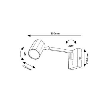 Rabalux - Sienas lampa 1xGU10/5W/230V