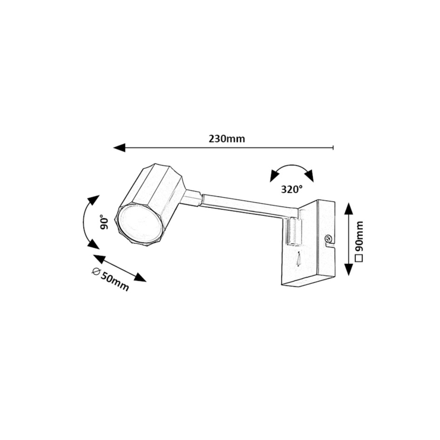 Rabalux - Sienas lampa 1xGU10/5W/230V