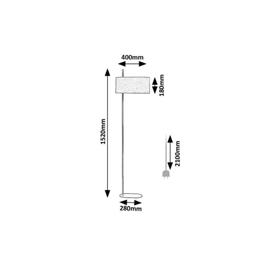 Rabalux - Grīdas stāvlampa 1xE27/40W/230V