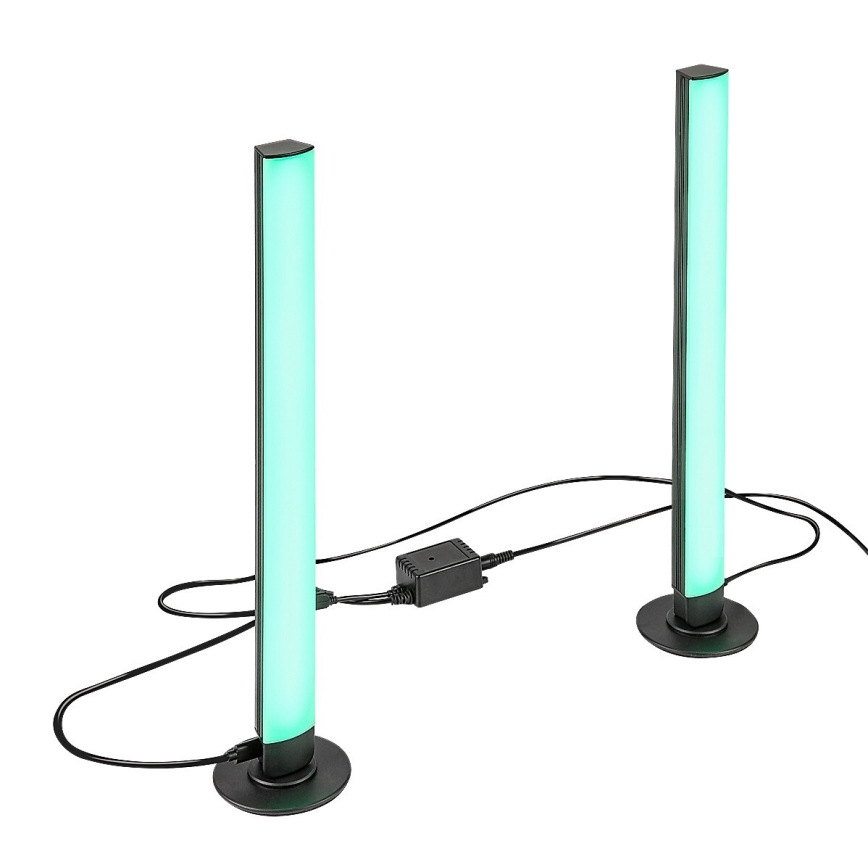 Rabalux - KOMPLEKTS 2x LED RGB Aptumšojama galda lampa PACO LED/5W/5V + tālvadības pults